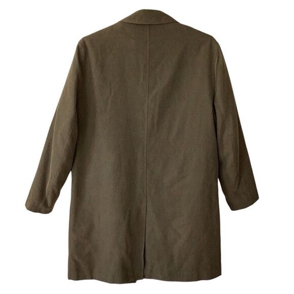London Fog Durham Raincoat Overcoat Olive Men’s 42R Jacket W/ Liner - Picture 3 of 12